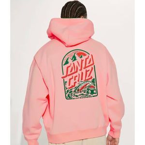 Santa Cruz S/M Pink Hoodie Sweatshirt Skateboard Skater Size Small Unisex
